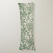 William Morris壁紙テキスタイル緑 ボディピロー (正面縦)