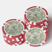 William Morris壁紙テキスタイル緑 ポーカーチップ (積み重ね)