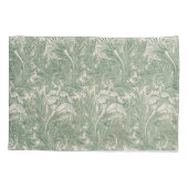 William Morris壁紙テキスタイル緑 枕カバー (裏面)