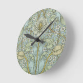 William Morris春Thicket:アンティークフローラ ラウンド壁時計 (傾斜)
