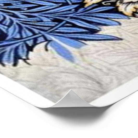 William Morris著「Tulip & Willow」 -プリント ポスター (角)