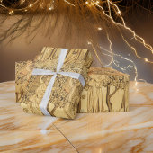 William * Morris金ゴールド天使クリスマス ラッピングペーパー