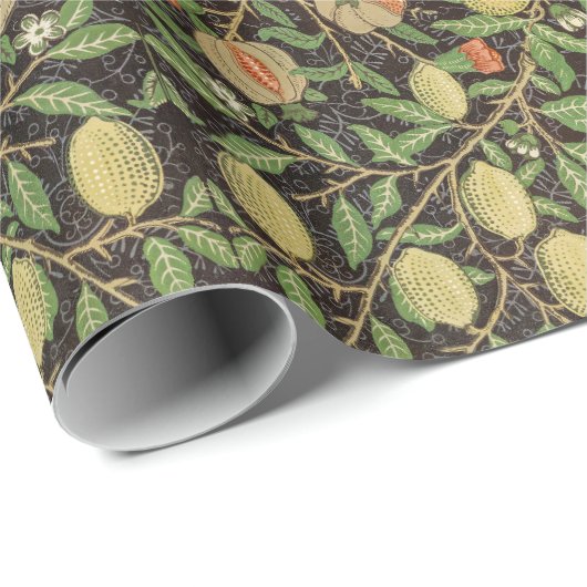 William Morris -アンティークフルーツまたはポメグラナパターン ラッピングペーパー (ロールコーナー)