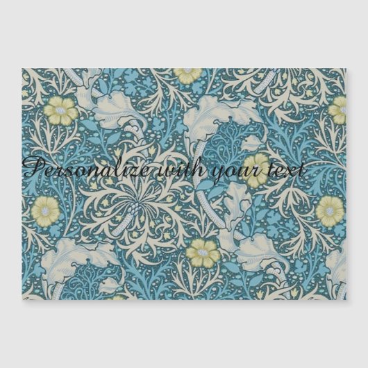 William Morris,アールヌーボー模様,海藻,青,f (正面)