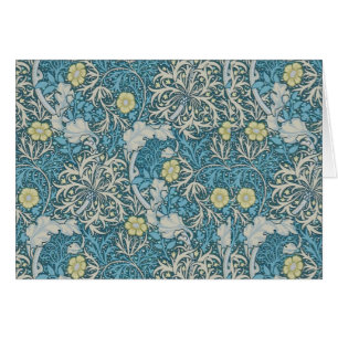 William Morris,アールヌーボー模様,海藻,青,f