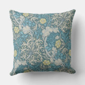William Morris,アールヌーボー模様,海藻,青,f アウトドアクッション (裏面)