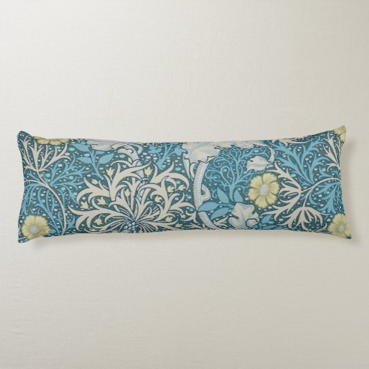 William Morris,アールヌーボー模様,海藻,青,f ボディピロー (裏面)