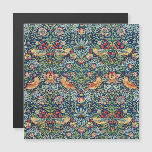 William Morris – イチゴ泥棒の磁気カード (正面/裏面)