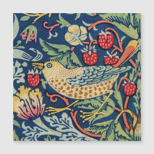 William Morris – イチゴ泥棒の磁気カード (正面)