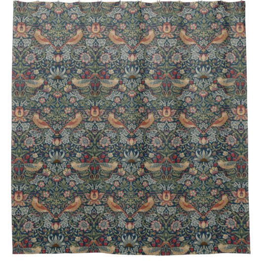 William Morris:イチゴ泥棒シャワーカーテン シャワーカーテン (正面)