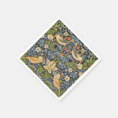 William Morris – イチゴ泥棒フローラルパターン スタンダードカクテルナプキン (角)