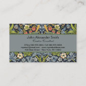 William Morris – イチゴ泥棒フローラルパターン 名刺 (裏面)