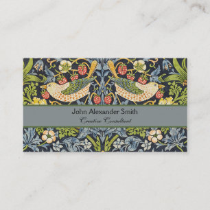 William Morris – イチゴ泥棒フローラルパターン 名刺
