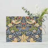 William Morris – イチゴ泥棒フローラルパターン 招待状 (スタンド正面)