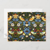 William Morris：イチゴ泥棒ヴィンテージデザイン ポストカード (正面/裏面)