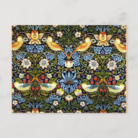 William Morris：イチゴ泥棒ヴィンテージデザイン ポストカード (正面)