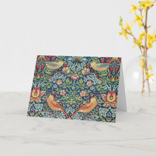 William Morris – イチゴ泥棒 カード (黄色い花)