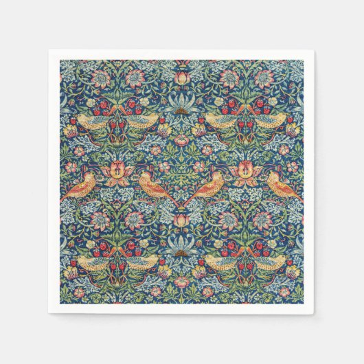 William Morris – イチゴ泥棒 スタンダードカクテルナプキン (正面)