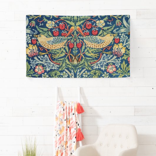 William Morris – イチゴ泥棒 横断幕 (インサイチュ)