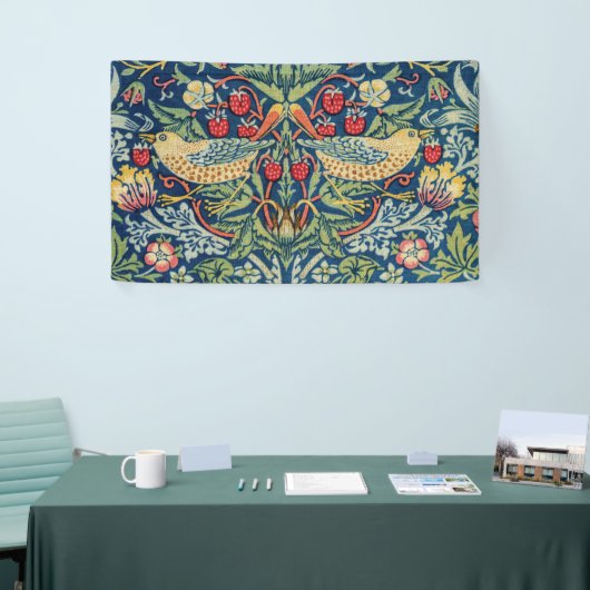 William Morris – イチゴ泥棒 横断幕 (トレードショー)