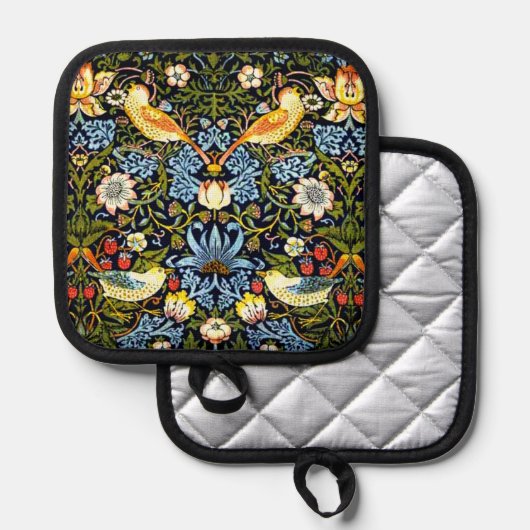 William Morris – イチゴ泥棒 鍋敷き (正面/裏面)