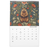 William Morris インスパイア Animalフローラ2025 Vol.2 カレンダー (2月 2027)