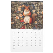 William Morris インスパイア Animalフローラ2025 Vol.2 カレンダー (1月 2027)