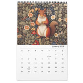 William Morris インスパイア Animalフローラ2025 Vol.2 カレンダー (1月 2026)