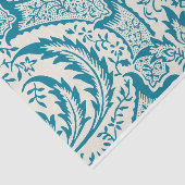 William Morris、インディアンパターン、ターコイズ 薄葉紙 (詳細)