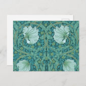 William Morris – グリーンインペルネルパターン ポストカード (正面/裏面)