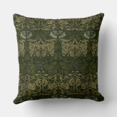 William Morris:グリーンチューリップ&バラ装飾用クッション クッション (裏面)