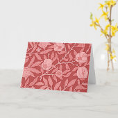 William Morris – ザクロ（赤）デザイン カード (黄色い花)