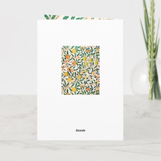 WILLIAM MORRIS "ハッピーバースデー"グリーティングカード カード (裏面)