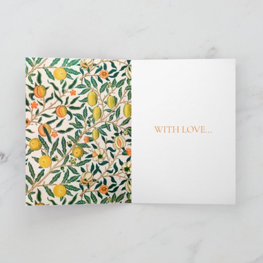 WILLIAM MORRIS "ハッピーバースデー"グリーティングカード カード (内部)