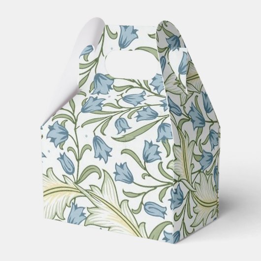 William Morris – ブルーエレガントベルフラワー結婚ズ フェイバーボックス (裏面サイド)