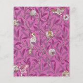 William Morris、ホットピンクの鳥とポンメグレナーズ (裏面)