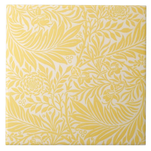 William Morris – ラークスパー離れの花の模様 タイル (正面)