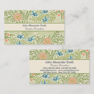 William Morris – ラークスパー離れの花の模様 名刺