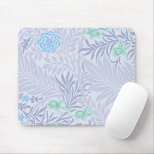 William Morris – ラークスパー – 青い花と葉 マウスパッド