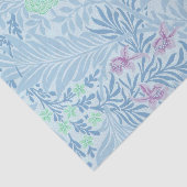 William Morris – ラークスパー – 青い花と葉 薄葉紙 (詳細)