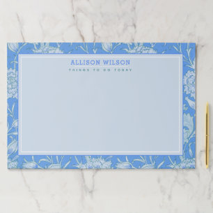 William Morris – ワイルドチューリップエレガント、ブルーフローラ ペーパーパッド