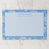 William Morris – ワイルドチューリップエレガント、ブルーフローラ ペーパーパッド (正面)