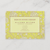 William Morris – ワイルドチューリップ – イエローフローラ 名刺 (正面)