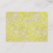 William Morris – ワイルドチューリップ – イエローフローラ 名刺 (裏面)