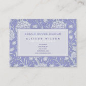 William Morris – ワイルドチューリップ – 紫フローラ 名刺 (正面)