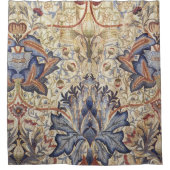 William Morris -ヴィンテージアーティチョークフラワーパターン シャワーカーテン (正面)