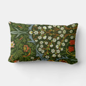 William Morris:ヴィンテージブラックソーンパターン ランバークッション (裏面)