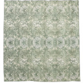 William Morris -ヴィンテージ1875チューリップ花柄 シャワーカーテン (正面)