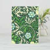 William Morris – 緑の海苔パターン 招待状 (スタンド正面)