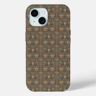 William Morris:青いハニーサックル電話/パッドケース iPhone 15ケース